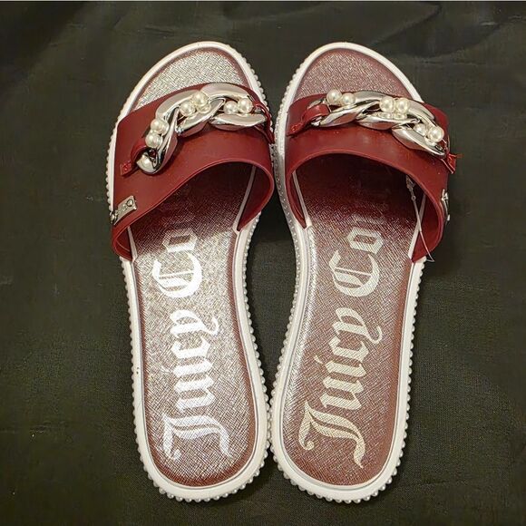 BRAND NEW JUICY COUTURE YENNIFER-2 CHAIN LINKING PEARL SLIDER R3 - Picture 4 of 13